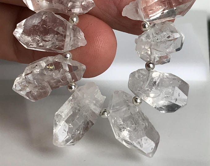 8 pcs Top Drilled 18 mm Herkimer Diamonds, Herkimer diamond gemstone crystal beads