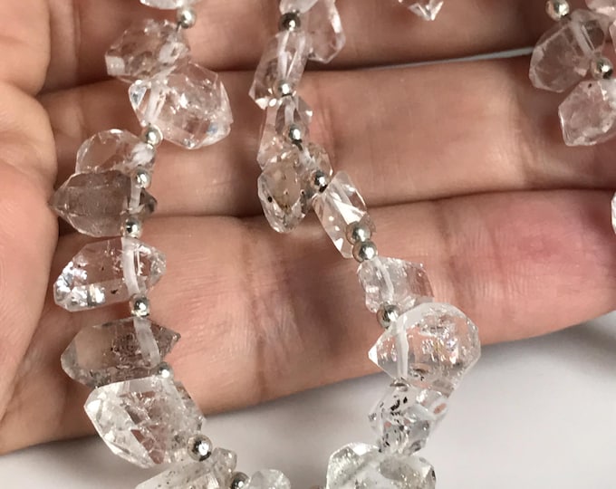 43 pcs Top Drilled 11 mm Herkimer Diamonds, Herkimer diamond gemstone crystal beads