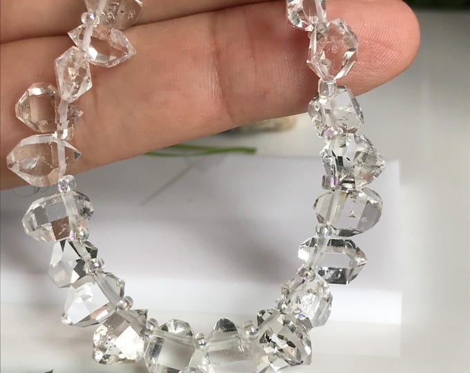 32 pcs Top Drilled Herkimer Diamond, 9 mm High quality Herkimer diamond crystals