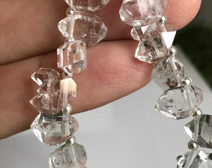 24 pcs Top Drilled Herkimer Diamond, 11 mm  High quality Herkimer diamond crystals