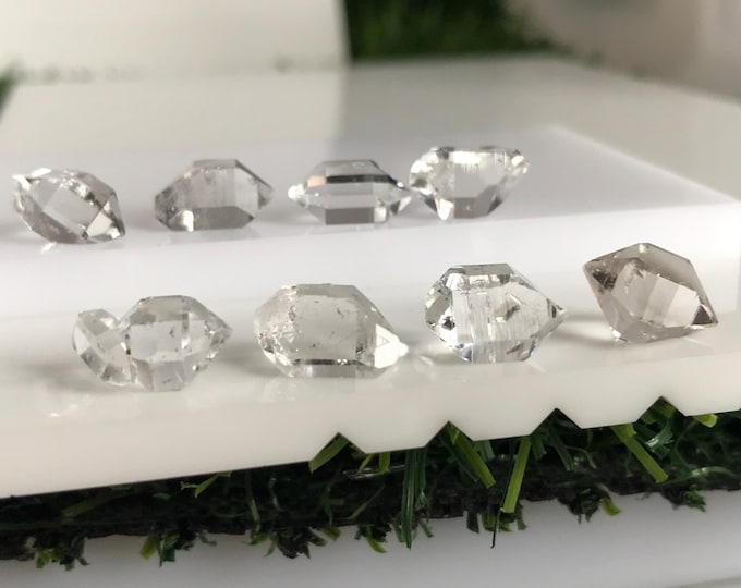 8 pcs 11 mm Herkimer Diamond crystals, Natural herkimer diamonds