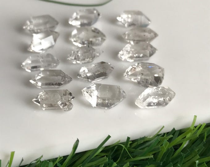 15 pcs 11mm Herkimer Diamond crystals, Natural herkimer diamonds