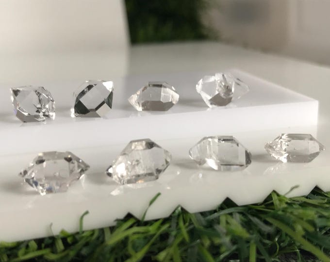 8 pcs 11 mm Herkimer Diamond crystals, Natural herkimer diamonds