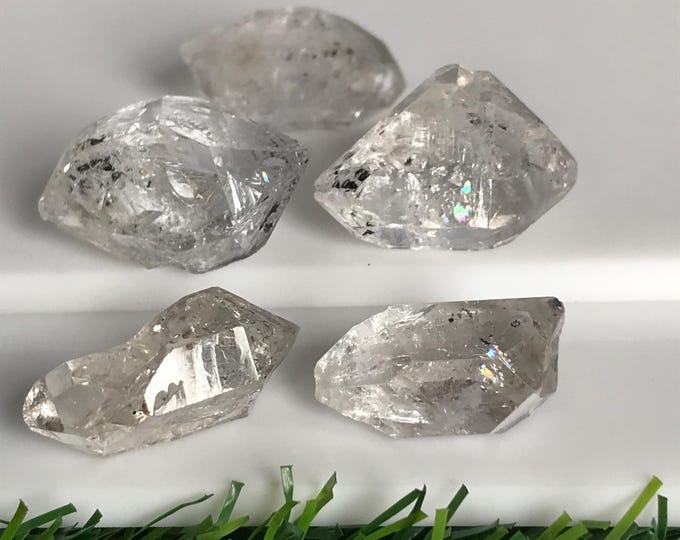 5 pcs 23mm Herkimer Diamond crystals, Natural herkimer diamonds