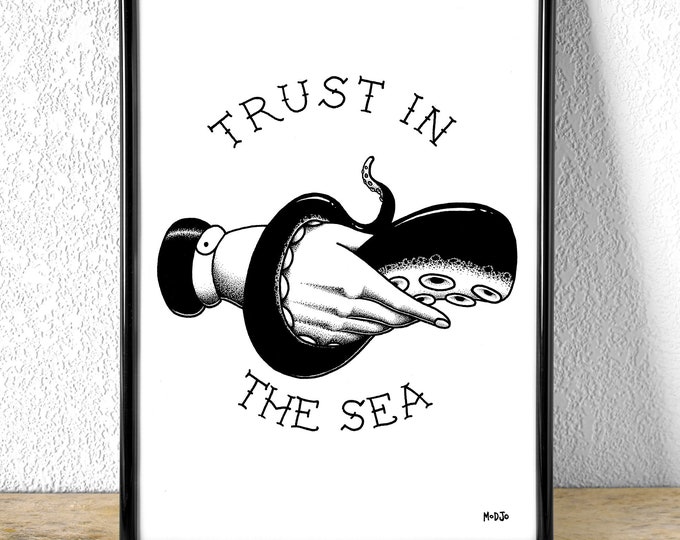 Dessin original "Trust in the sea" (21x29,7cm)