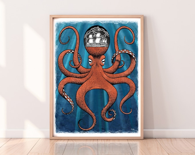 Affiche "Poulpe" (30x40cm)