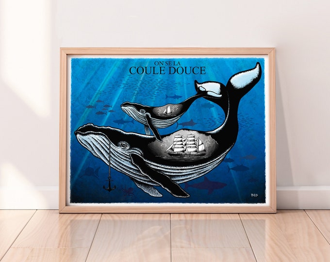Affiche "On se la coule douce" (30x40cm)