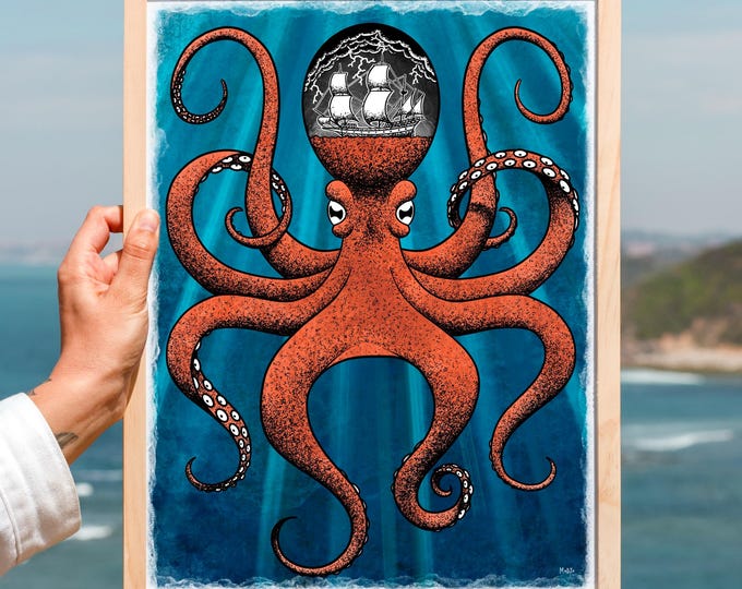 Affiche "Poulpe" (30x40cm)