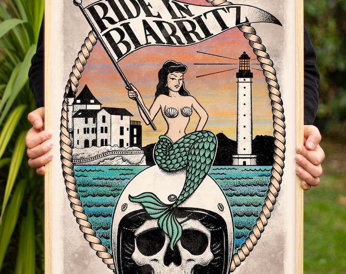 Affiche "Ride In Biarritz" (50x70cm)