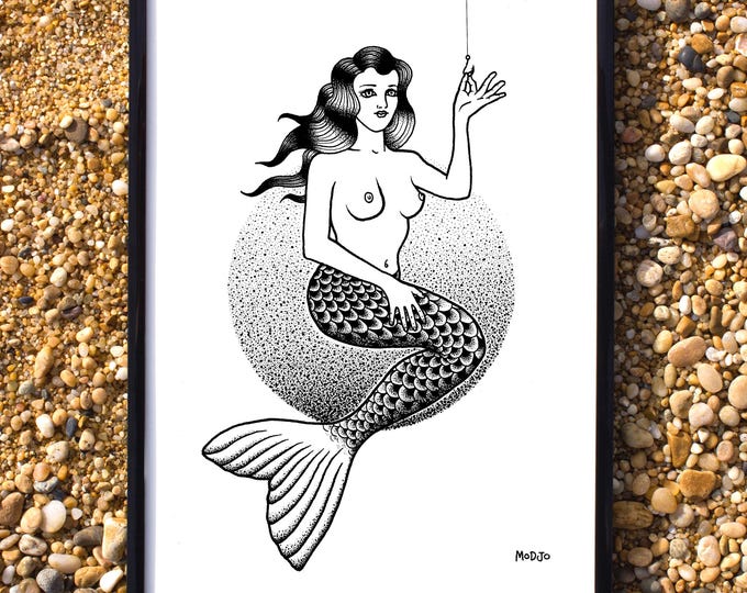 Sérigraphie édition limitée "Sea reine" (21x29,7cm)