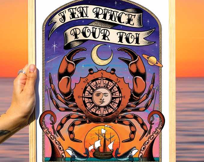 Affiche "J'en pince pour toi" (30x40cm)