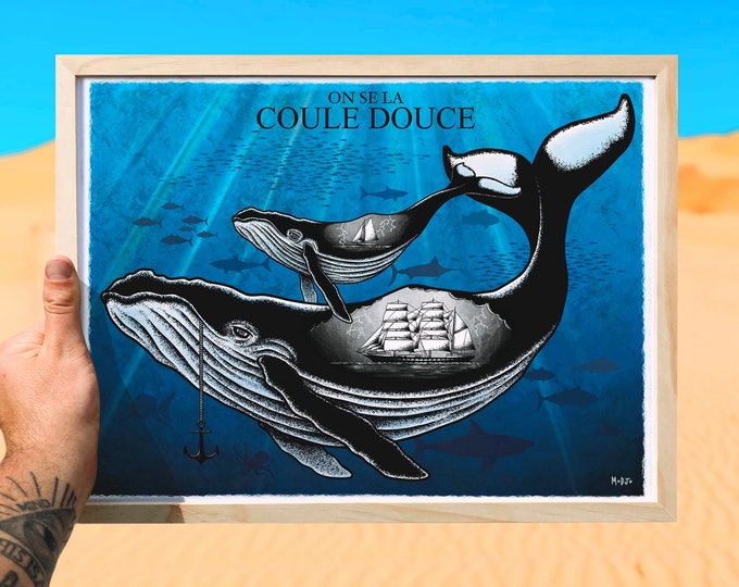 Affiche "On se la coule douce" (30x40cm)