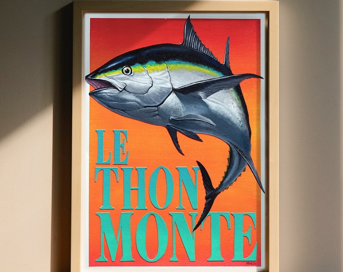 Œuvre originale "Le Thon Monte" (21x29,7cm)