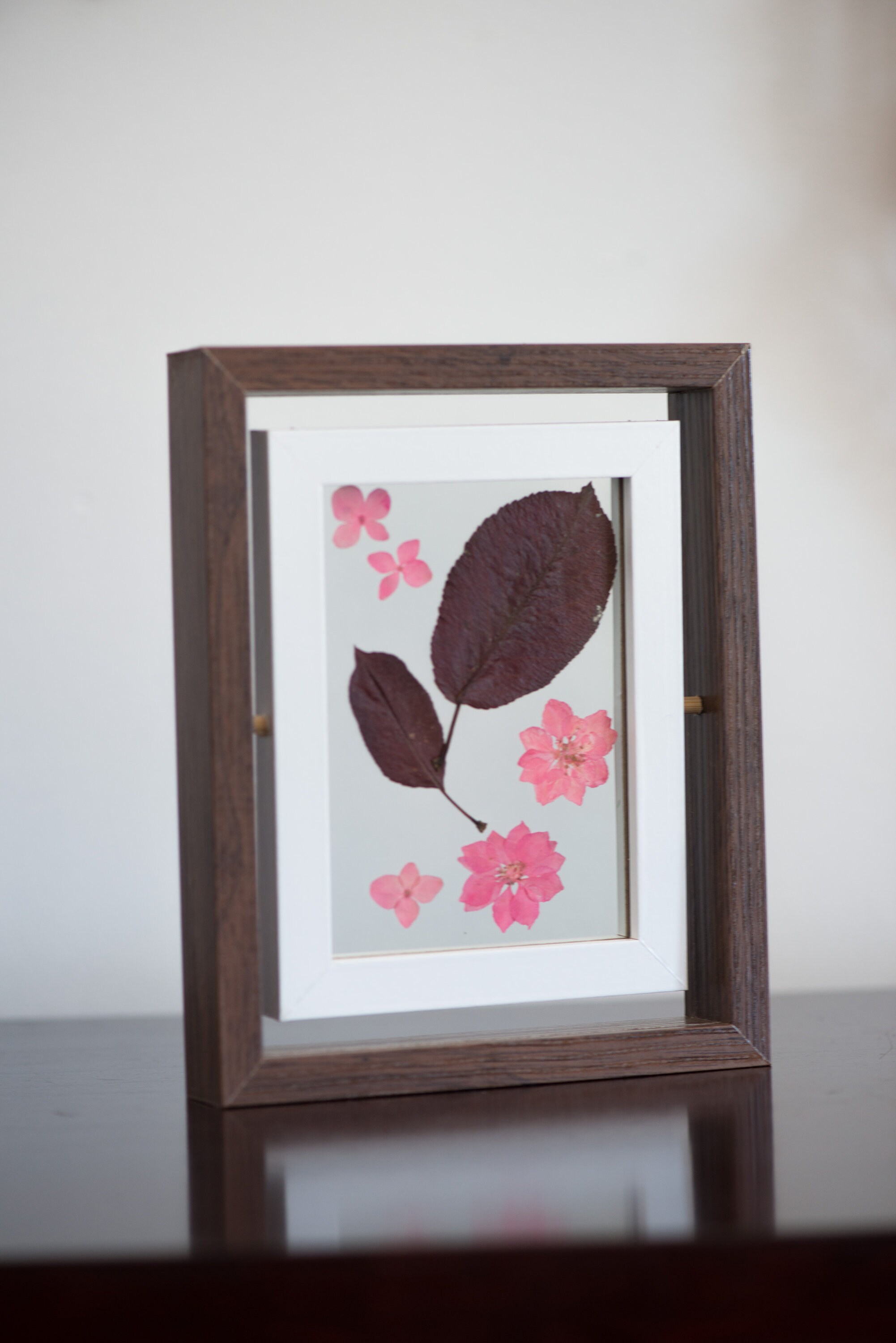 Cadre Fleurs Séchées-Cadre Verre Séchées-Fleurs Séchées