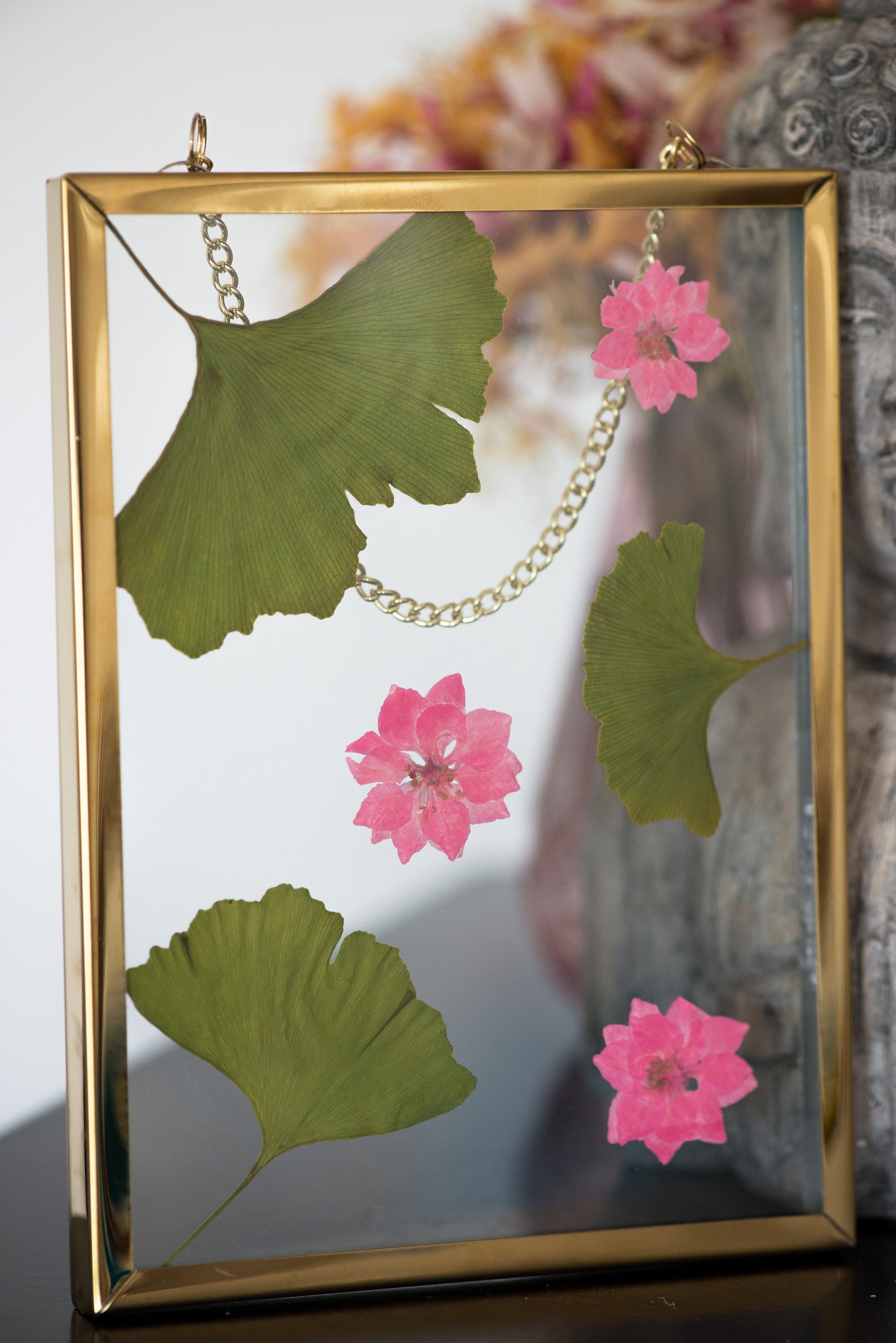 Fleurs Séchées-Cadre Herbier-Herbier-Décoration d'intérieurFleurs Pressées-Herbarium