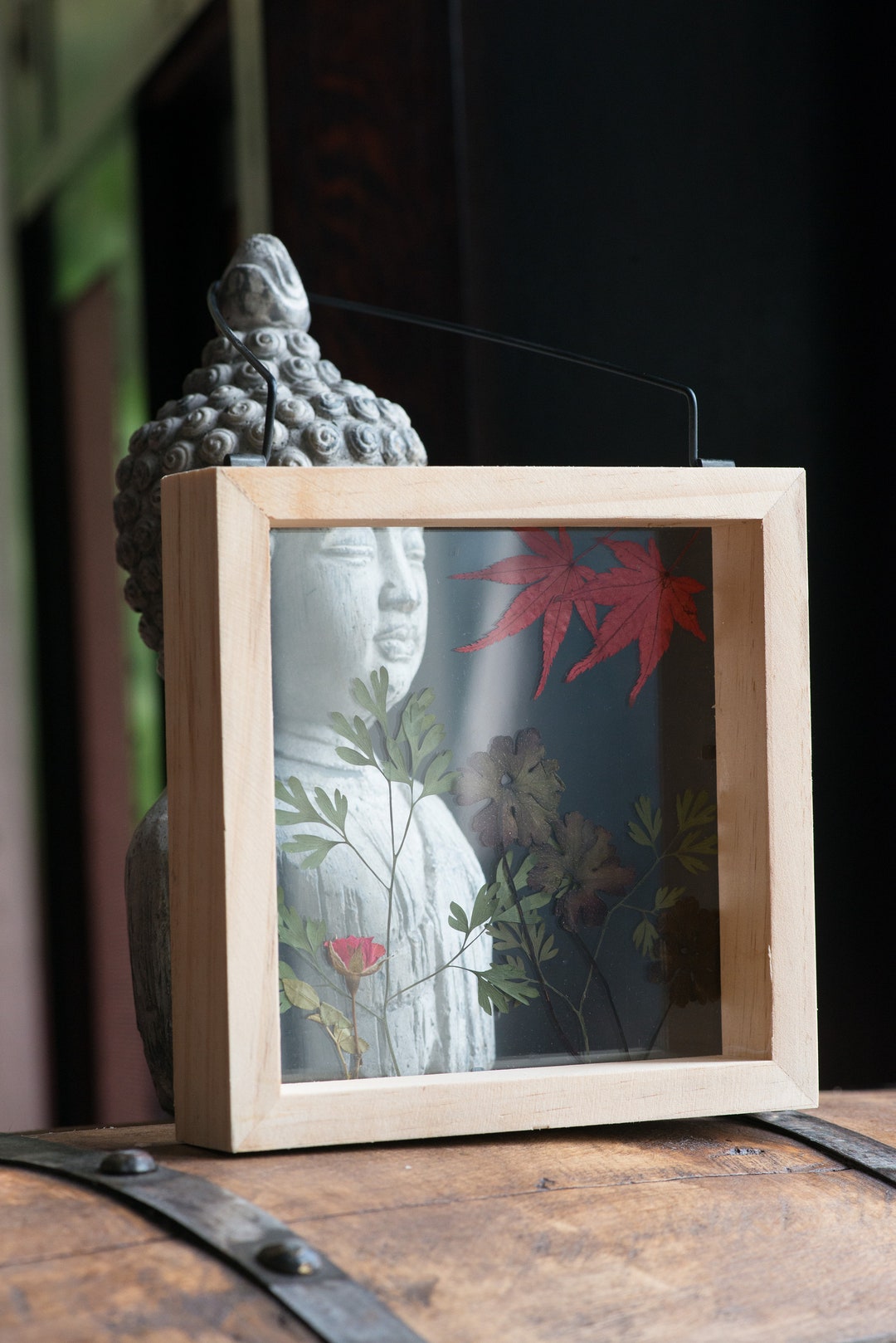 Frame Dried Flowersframe Glass Dried Flowersdried Flowers Etsy