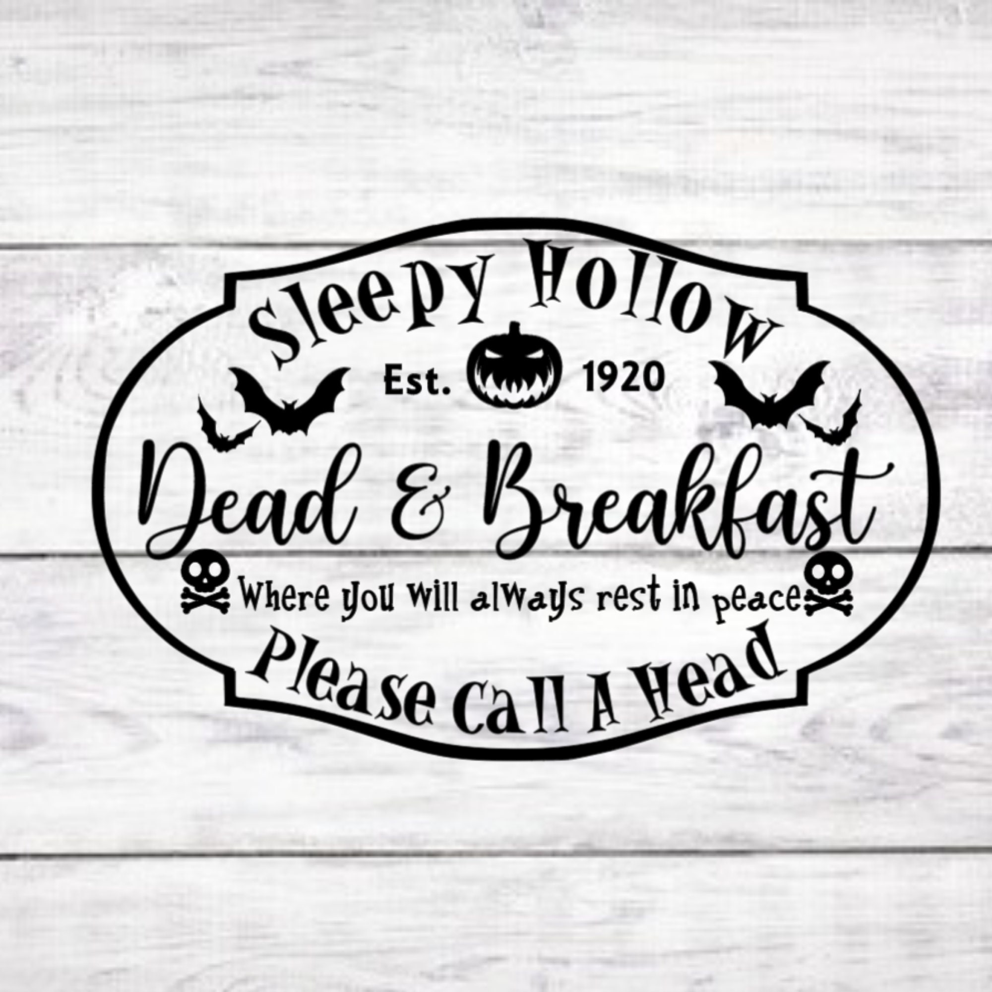 Sleepy Hollow Dead and Breakfast Sleepy Hollow Svg Halloween - Etsy