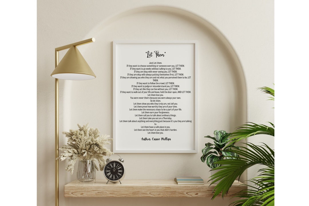 Let Them Poem 8.5x11 DIGITAL Print, PNG and PDF Files Included, Motivational and Inspiring - Etsy