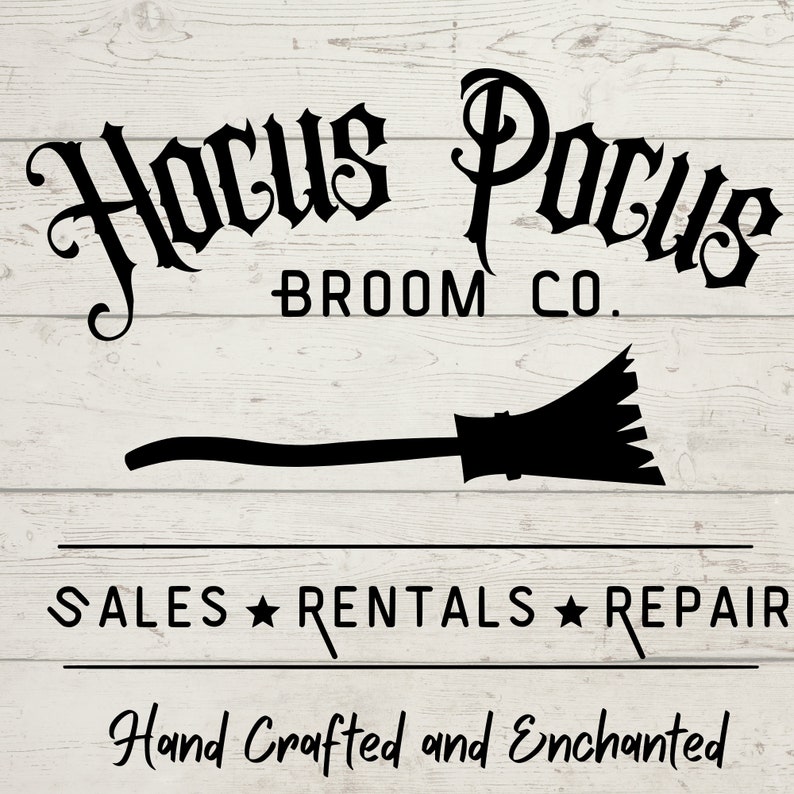 Hocus Pocus SVG Hocus Pocus PNG Hocus Pocus Broom Co Broom - Etsy