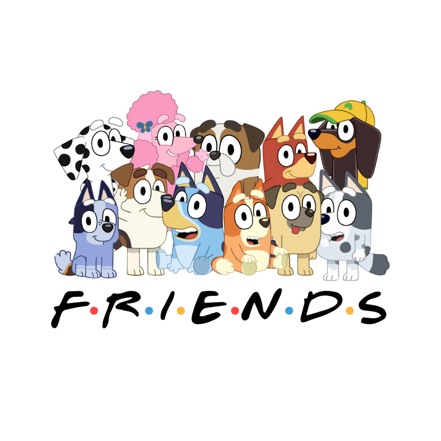 Buy Bluey Friends Png Bluey Friends Instant Download Png Bluey Online