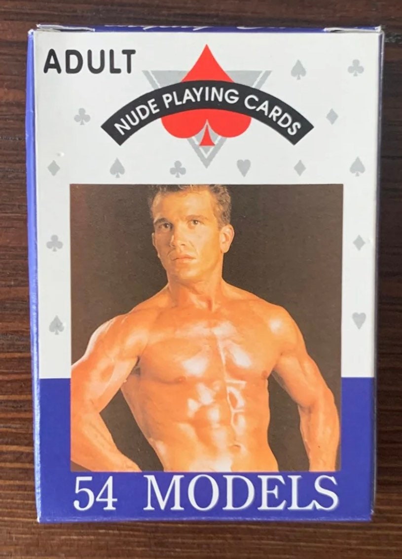 Male nude playing cards
