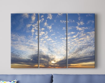 Sunrise / Sunset Gallery Wall Art Set | Abstract Photo Art Print Set | Vibrant Decor | Poster, Photo Paper, and 1 or 3 Piece Canvas Set