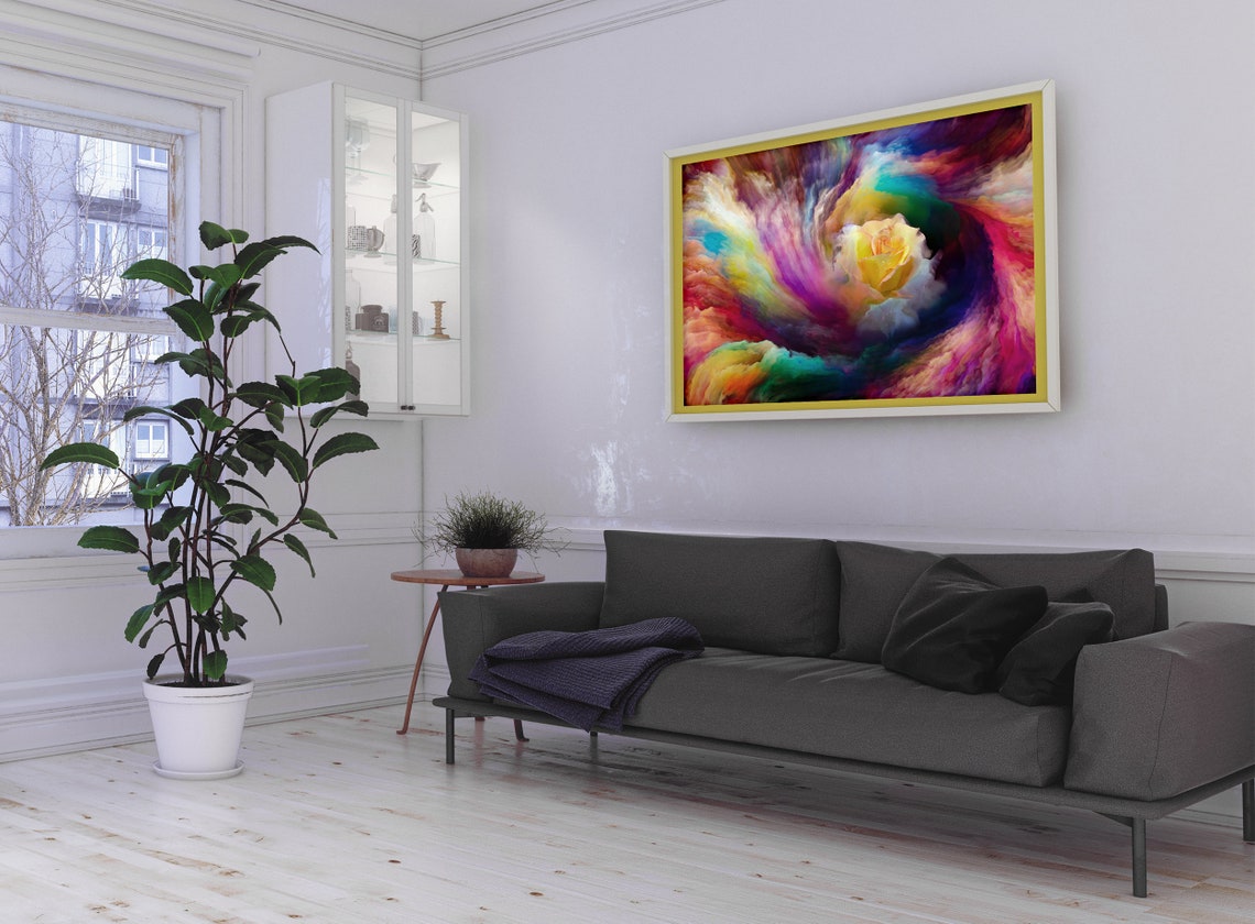 Abstract Canvas Art Gallery Wall Art Set Abstract Flower Etsy