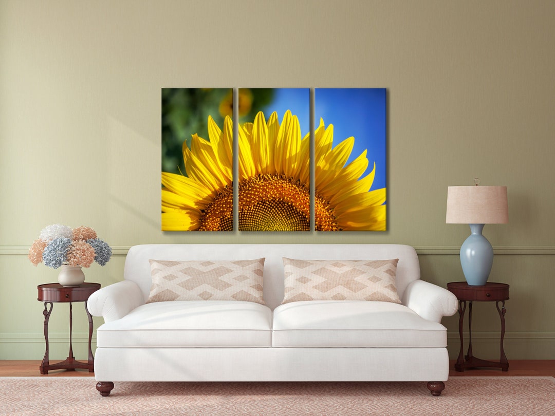 Sunflower Photo Gallery Wall Art Set Summer Flower Wall Art - Etsy