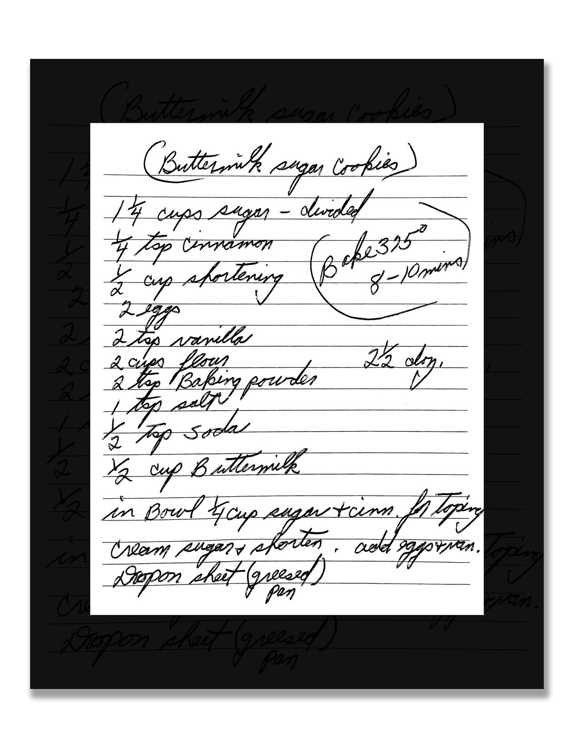 YOUR Handwritten Recipe to Print Handwritten Recipe Sign Etsy