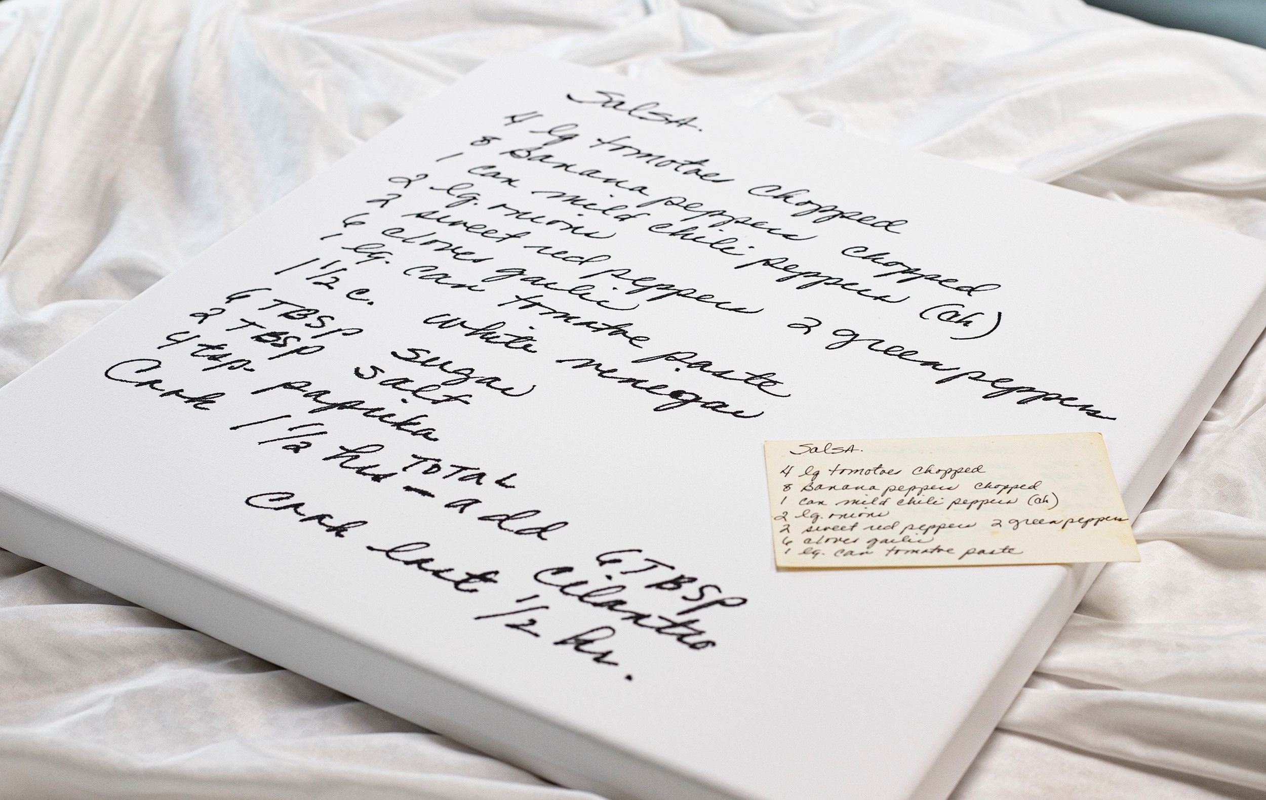 Küchen dekor Dein handgeschriebenes Rezept auf Leinwand oder | Etsy