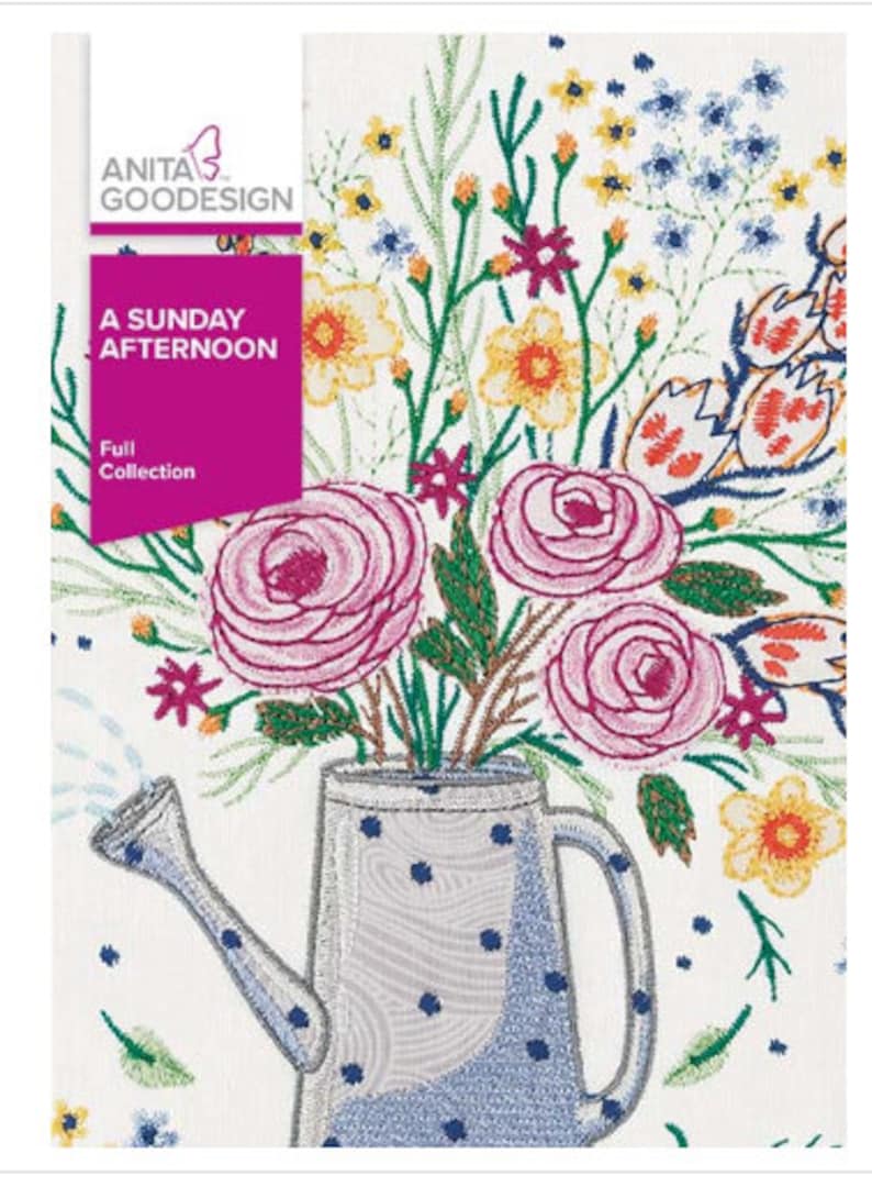 Anita Goodesign A SUNDAY AFTERNOON Machine Embroidery Designs USB Pes format
