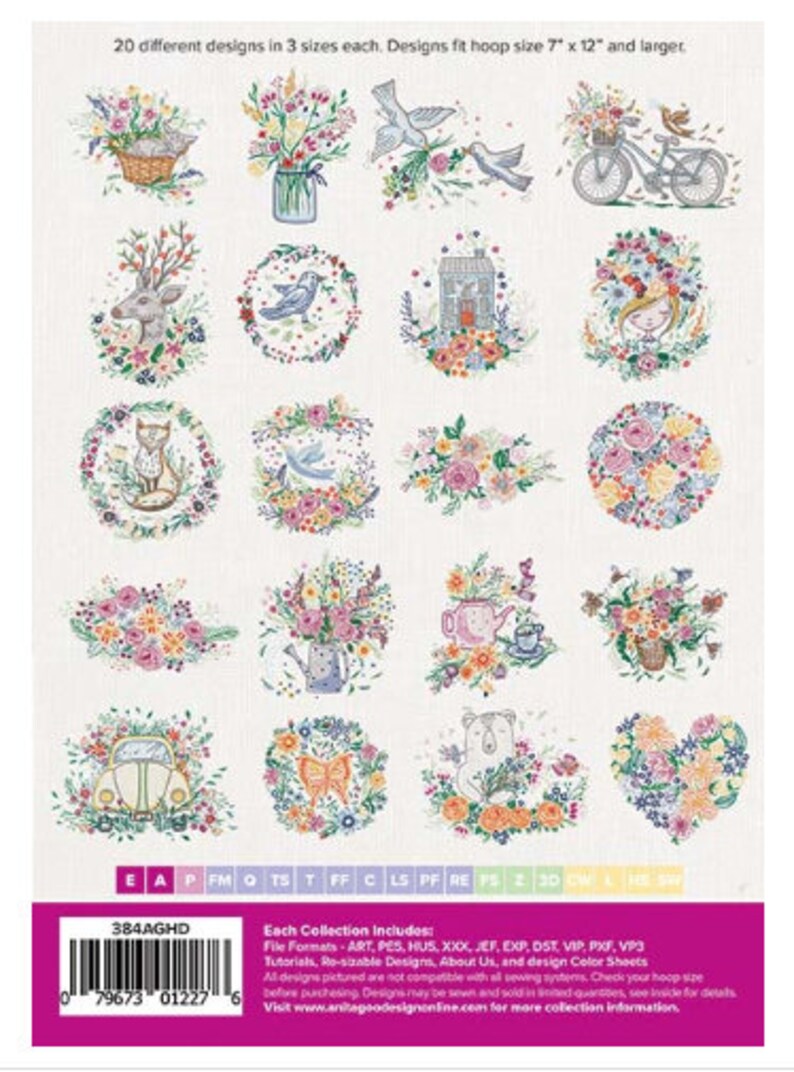 Anita Goodesign A SUNDAY AFTERNOON Machine Embroidery Designs USB Pes format
