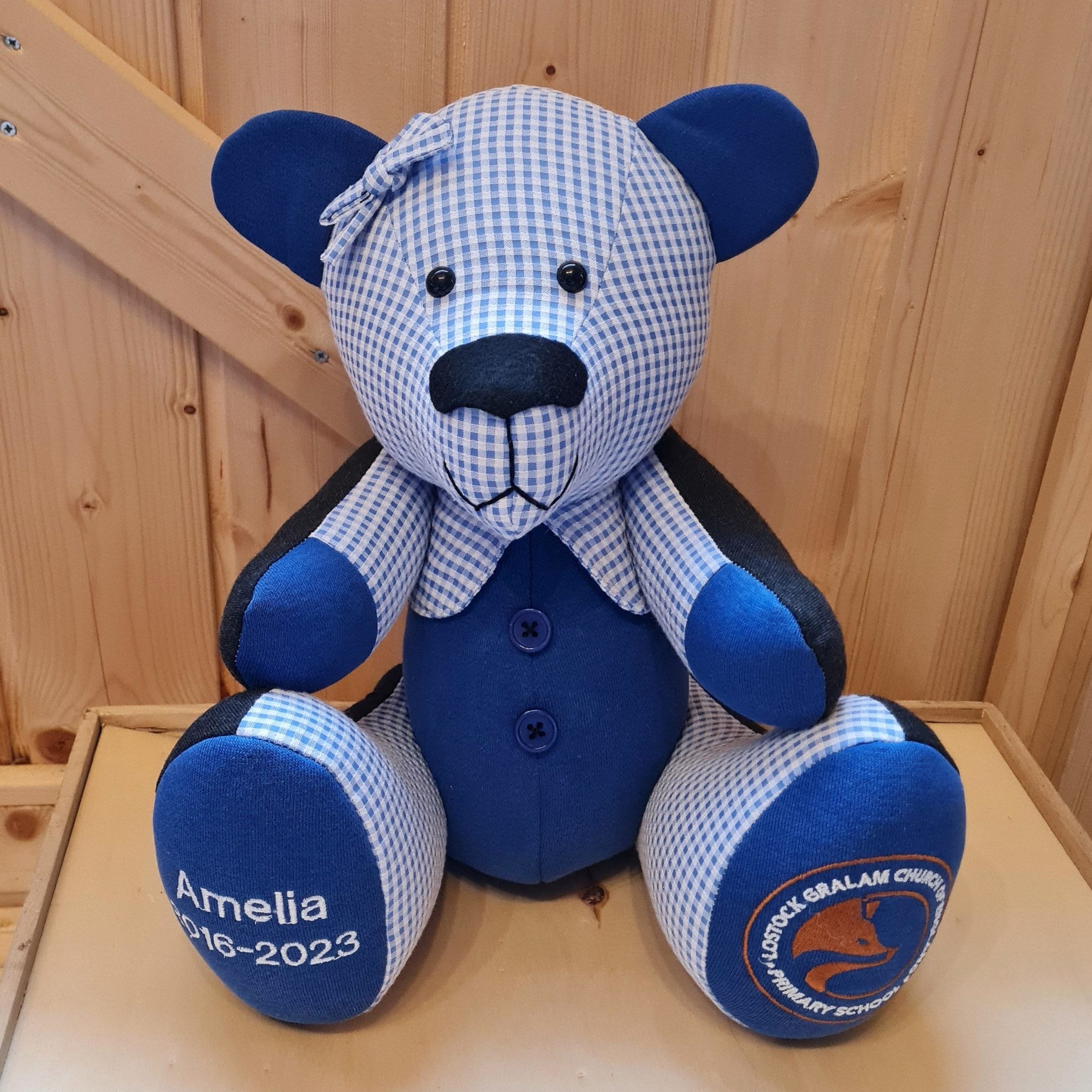 School Uniform Memory Bear: Personalised Keepsake Bear - Etsy UK