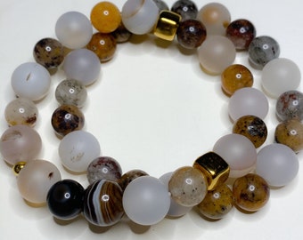 Chocolate Agate Gemstone Bracelet