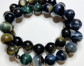 Gray Hawkeye Gemstone Bracelets