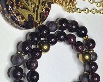 Garnet Bracelet & Necklace