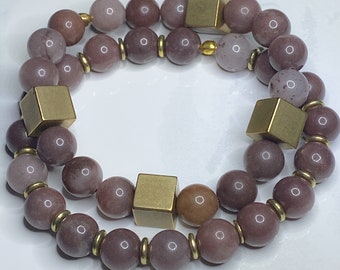 Natural Purple Aventurine Gemstone Bracelets