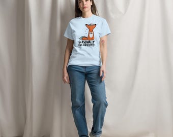 Seasonally Overwhelmed Fox T-Shirt, Spring Anxiety Fox Graphic Tee