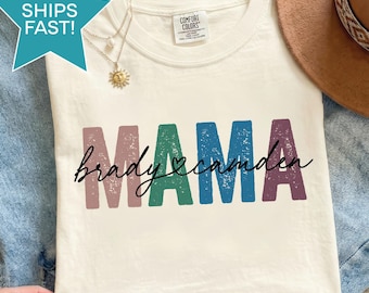 Personalized Mama Shirt, Kids Names on Sleeve, Custom Mom Shirt, Mother’s Day Gift for Mom, Mama Name Tee, Gift for New Mom, Cute Mama Shirt