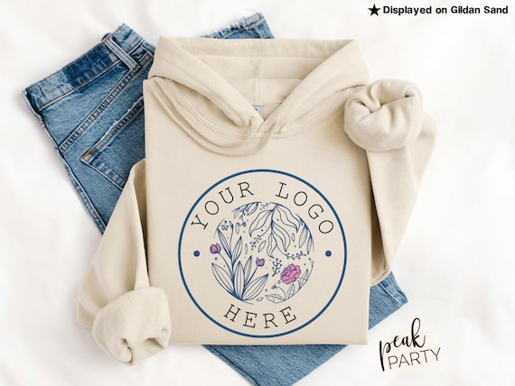 Custom Logo Hoodie - Your Business Logo Sweatshirt - Your Brand Front And Back Logo Hoodie - Company Logo Crewneck - Customized Logo Shirt