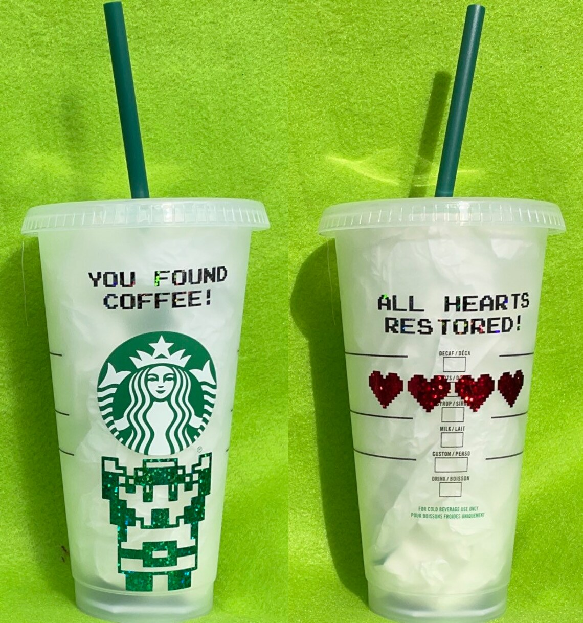 Legend of Zelda Pixel Starbucks Cup Personalised Starbucks Etsy