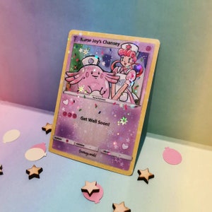 Nurse joys get well soon trading card  - cute gifts for him and her - nerdy gifts - feel better soon - on the mend