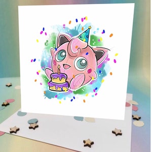 Jiggly celebration card, celebration card, greetings card - girls birthday boys birthday - birthday gift - nerdy gifts - cute presents