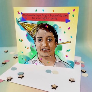 Peep show mark beastie boys funny birthday card - quirky greetings cards - birthday gifts - nerdy gifts - TV lovers