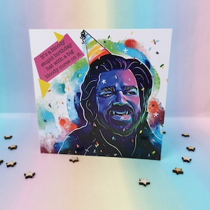 Laszlo cursed hat funny birthday card - quirky greetings cards - birthday gifts - nerdy gifts - TV lovers pop cult