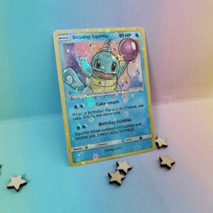 Birthday water type celebration trading card  - cute gifts for him and her - nerdy gifts - kawaii gifts - TCG