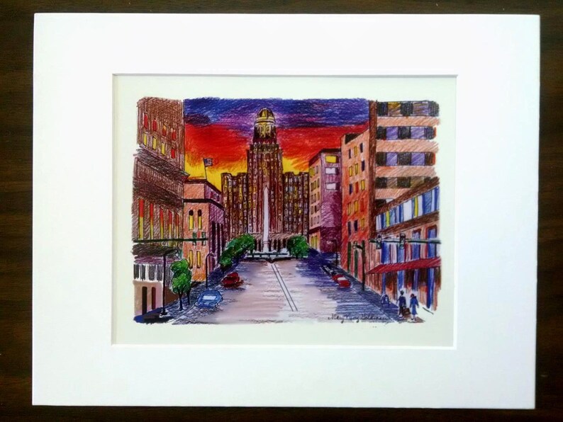 Buffalo NY Wall Art Buffalo City Hall. Mary Kunz Goldman Etsy