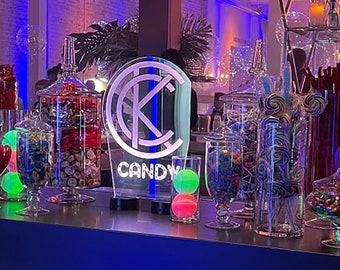 Light Up Candy Table Sign's, Party Decor, Sweet 16, Birthday, Bar/Bat Mitzvah, Weddings, Graduation, Corporate Events, Candy Bar Signs