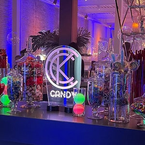 Light Up Candy Table Sign&#39;s, Party Decor, Sweet 16, Birthday, Bar/Bat Mitzvah, Weddings, Graduation, Corporate Events, Candy Bar Signs