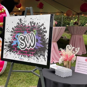 Drop Box Custom Made Bar/Bat Mitzvah Mirrored Acrylic Drop In Sign In Board - Sweet 16,- Weddings, Quinceaneras, Shadow Box Sign In Board